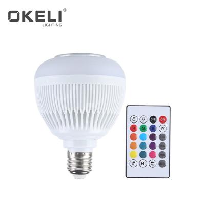 China 5050/5730 OKELI 10W RGBW Chip Wireless Pardent Color App Control Led Music Changing Light Bulb for sale