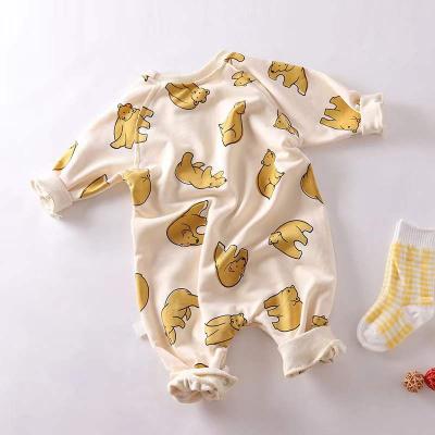 China Foshan Factory Wholesale Cotton Thermal 100% Polar Bear Pattern Baby Overalls for sale