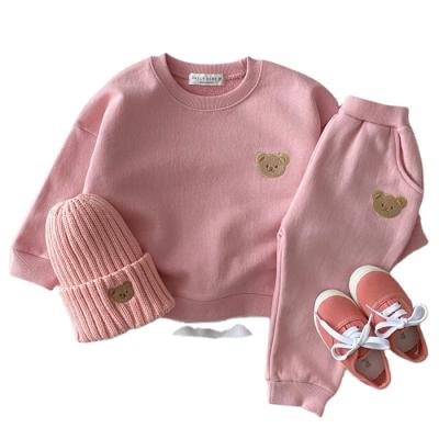 China New Autumn Clothes baby boy and girl cotton little beer logo baby casual clothing set 80 90 100 110 120 for sale