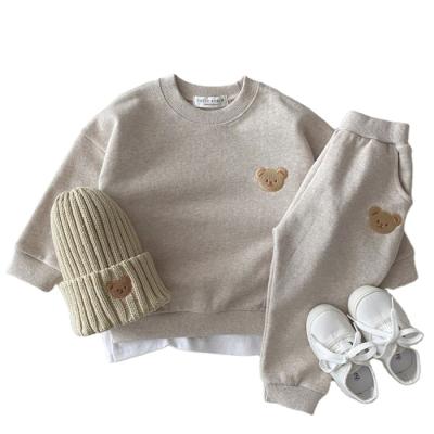 China 2021 new Autumn Clothes baby boy and girl cotton little beer logo baby casual clothes set 80 90 100 110 120 for sale