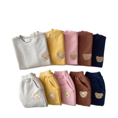 China New style Autumn Clothes baby boy and girl cotton little beer logo baby casual clothes set 80 90 100 110 120 for sale