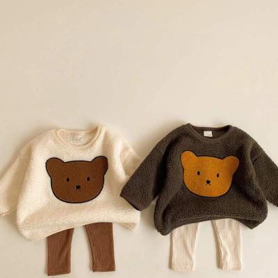 China 2022 new baby windproof cute teddy cartoon bear suit male and female baby long-sleeved suit for sale