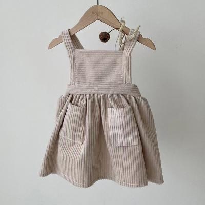 China Anti-wrinkle Baby Cotton Corduroy Dress Baby Hundred 1st Days Birthday Dresses for sale