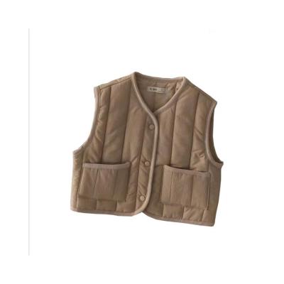 China Children's Breathable Vest Girls Padded Vest Clothing New Autumn Winter Clothes Waistcoat for sale