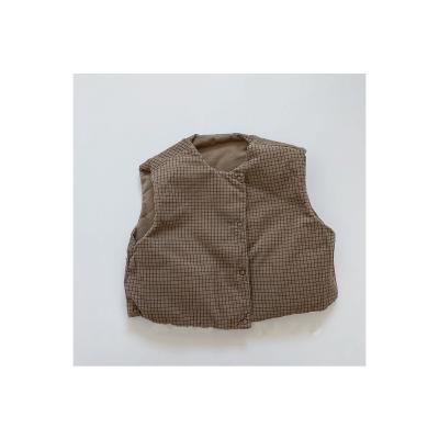 China Breathable Thicken Down Vest Baby Light Weight Cotton Girls Warm Vest Girls Vest for sale