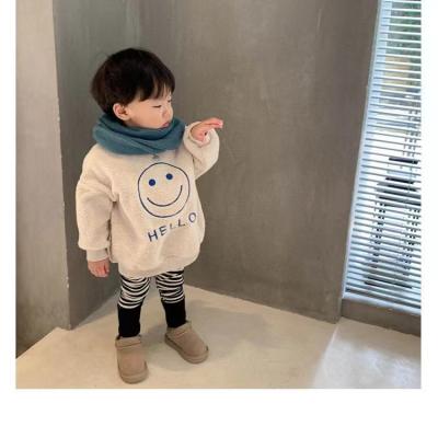 China Korean Cute Baby Clothing Boy And Girl Pants Cotton Fleece Children Pants 80 90 100 110 120 for sale