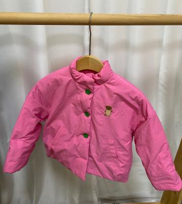 China Hot New Anti-shrink Factory Wholesale Pink Girls And Jacket Baby Cotton Solid Color Windproof Jacket for sale