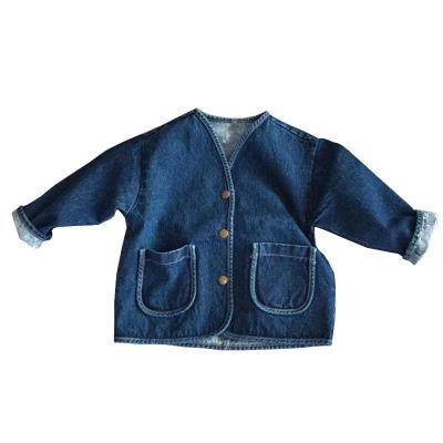 China New Autumn Clothes Cotton Baby Jeans Outcoat Cardigan Casual Korean Baby Clothing for sale