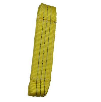 China Flat Eye Type 90mm Width Reinforced Polyester 7:1 Safety Factor 3Ton Polyester Lifting Double Ply Webbing Sling Belt for sale