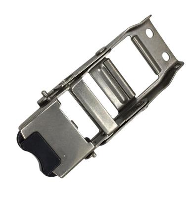 China Steel Zinc Coated Black Coated Adjustable Webbing Connector Strap Lashing Metal Side Release Overcenter Buckle for sale