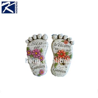 China Exterior Decoration Foot Shaped Decorative Garden Stepping Stone For Garden Decoration for sale