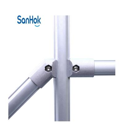 China Lightweight and Easy to Assemble Recyclable Durable Aluminum 45 Degree External Rotatable Angle Adjustable Joint for Rod Connector for sale