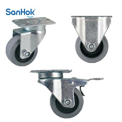 China Factory Supply Heavy Duty TPR Rigid NR Directly 4 Inch Rigid Caster Wheels For Office Chair for sale