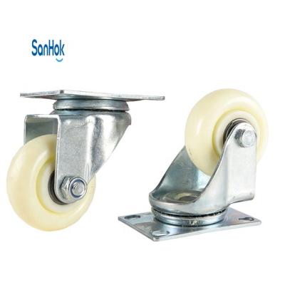 China Manufacturer Rigid Low Price 3 Inch 4 Inch 5 Inch Galvanized Carbon Steel PU Universal Caster Wheel For Push Turn Cart for sale