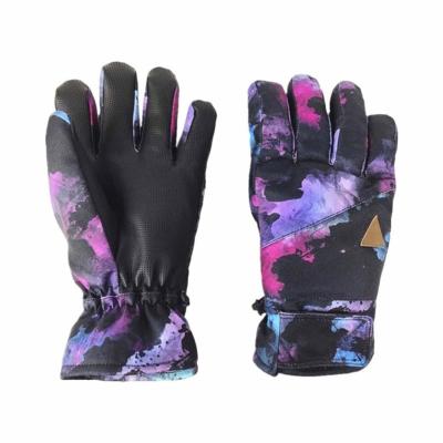 China Superior Luxurious Ski Gloves Waterproof Women Winter Skiing Gloves OEM for sale