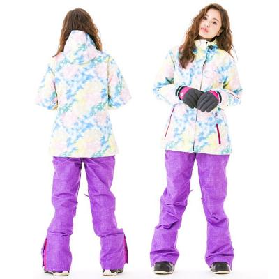 China ODM Best Selling Quality Breathable Women's Ski Suit Leisure Ski Jacket And Printed Waterproof Outdoor Ski Pants for sale