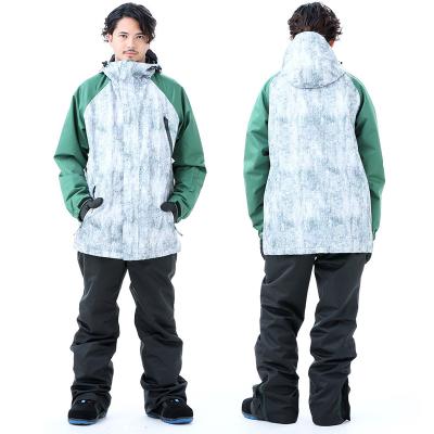 China Best Selling OEM Breathable Men's Printed Waterproof Outdoor Ski Suit Leisure Ski Jacket And Ski Pants for sale