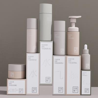 China 300/400/500/600Ml Cosmetic Customized Plastic Gray Skincare Container Square Pet Shampoos Pump Bottles for sale