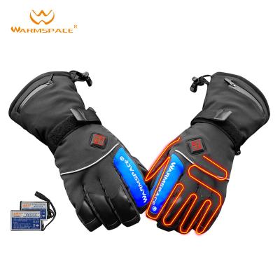 China Polyamide Electric Battery Heating Gloves Touch Screen Texting Warm Thermal Hand Heat Preservation Ski Bike Motorcycle Heating Gloves for sale