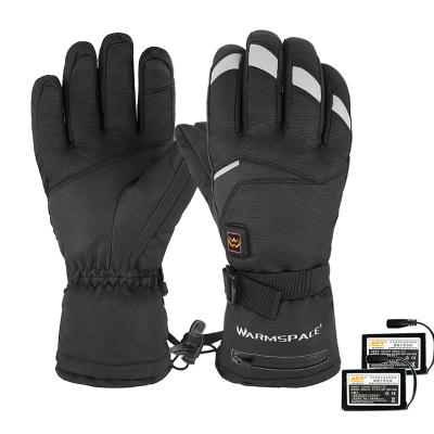 China WARMSPACE Polyamide/Polyester Lithium Battery Heated Gloves Waterproof Winter Warm Ski Gloves For Men and Women for sale