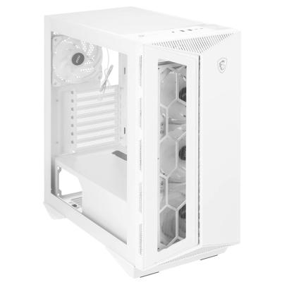 China With White Premium Side Panel RGB 120mm Fan Fan MSI MPG GUNGNIR 110R Mid-Tower PC Gaming Liquid Cooling Support for sale