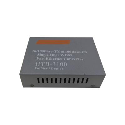 China FTTH and Network HTB-3100 A/B Fiber Transceiver Fiber Converter 25km Single Mode SC 10/100M Single Fiber for sale