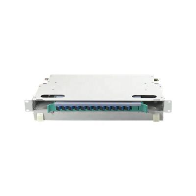 China FTTX 1U 12 Core ODF Fiber Optic Distribution Frame Fiber Optic Terminal Box Rack Mounted Fiber Optic Terminal Box SC/FC/LC for sale