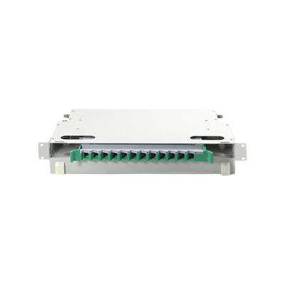 China FTTX Fiber Distribution Frame SC/FC/LC 1U 12 Core Rack Mounted ODF Optical Fiber Optic Distribution Frame for sale