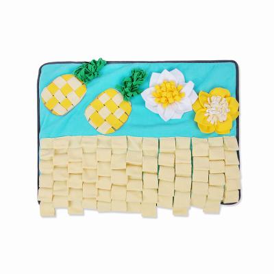 China Breathable Pineapple Fruit Nose Mat Pet Accessories Suppliers Slow Feed Dog Bowl Nose Mat for sale