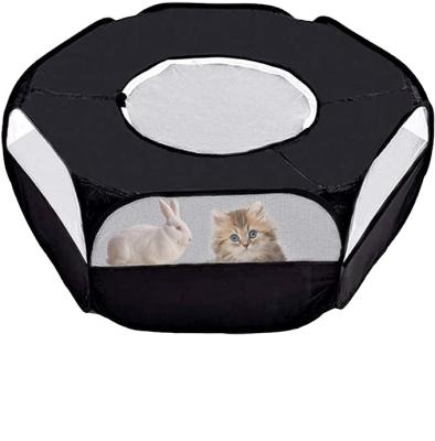 China Breathable Foldable Breathable With Top Cover For Small Animals Pet Cage Playpen for sale