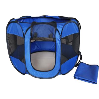 China High Quality Breathable PVC Mesh Dogs Fence Play Pen with Removeable Top and Bottom for sale