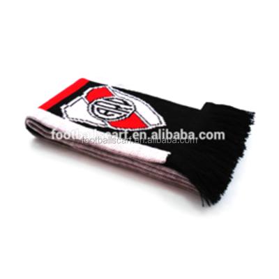 China Cheap Long Products For Sale Regular Density Acrylic Football Scarves Soccer Scarf for sale