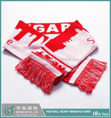 China Customized Singapore Design Long Soccer Scarf for sale