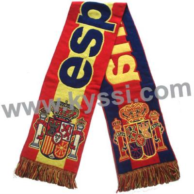 China ESPANA Spain Soccer/Football/Soccer National Flag Stadium Woven Sports Games Scarf for sale