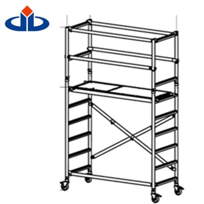 China New Design Tubu Industrial Flexible Wheel Aluminum Mobile Scaffolding Layher Aluminum Mobile Tower for sale