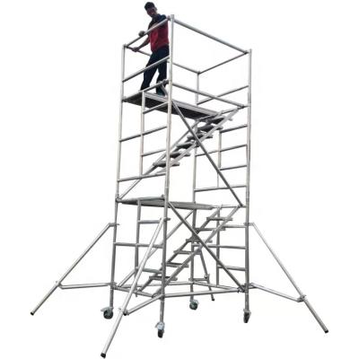 China Traditional Construction Scaffolding Tower 6 Meter /10M Aluminum Scaffold Tower for sale