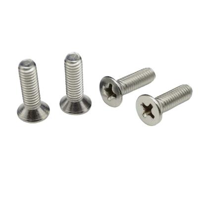 China High Quality Titanium Stainless Steel Flat Head Screw Bolt Machine Screws Cross Countersunk Countersunk Head Screw Titanium for sale