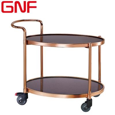 China America GNF Hotel Liquor Cart 3 Layer Beverage Trolley Wine Serving Trolley Cart Beverage Carts for Dinner for sale