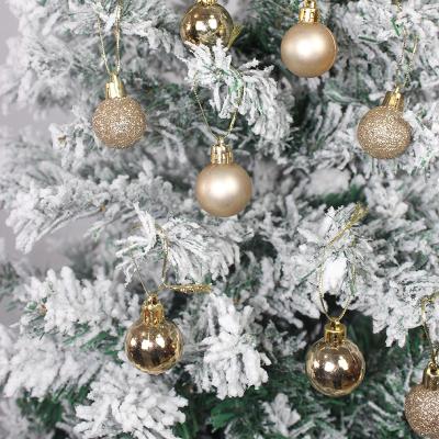 China TKYGU Style European Factory Direct 2.36 Inch 48Pcs Christmas Ball Ornaments Christmas Glitter Shatterproof Plastic Ball for sale