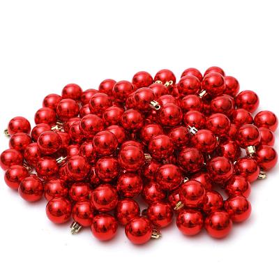 China TKYGU European Style Wholesale 144pcs 3cm Than Color Christmas Ball Ornaments Shinny Gold Christmas Balls Decoration Purple for sale