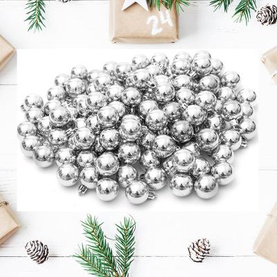 China European direct shatterproof Christmas ball 3Cm 144pcs Christmas factory TKYGU style plastic ball ornaments for sale