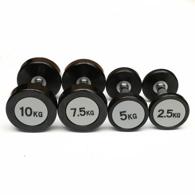 China Modern Gym Equipment Dumbbell Set Free Weights Custom Adjustable PU Dumbbell for sale