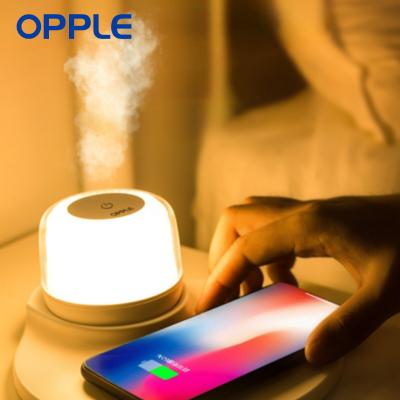 China Portable Detachable Modern OPPLE RGB Desk Table Fragrance Aromatherapy Bedroom Decor Detachable Night Lamp Smart Wireless Charger Light for sale