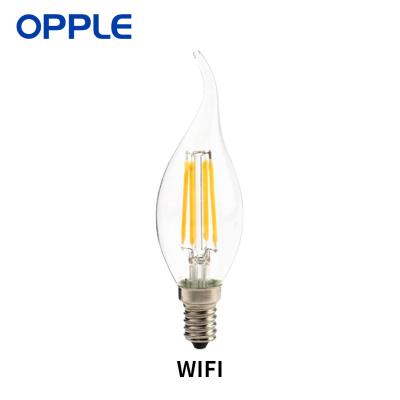 China OPPLE WIfi Smart Light Bulbs LED Bulbs E12 3.3W Indoor Lighting Filament Dimmable Antique Google Tuya Siri Alexa Vintage Glass Edison Bulb for sale