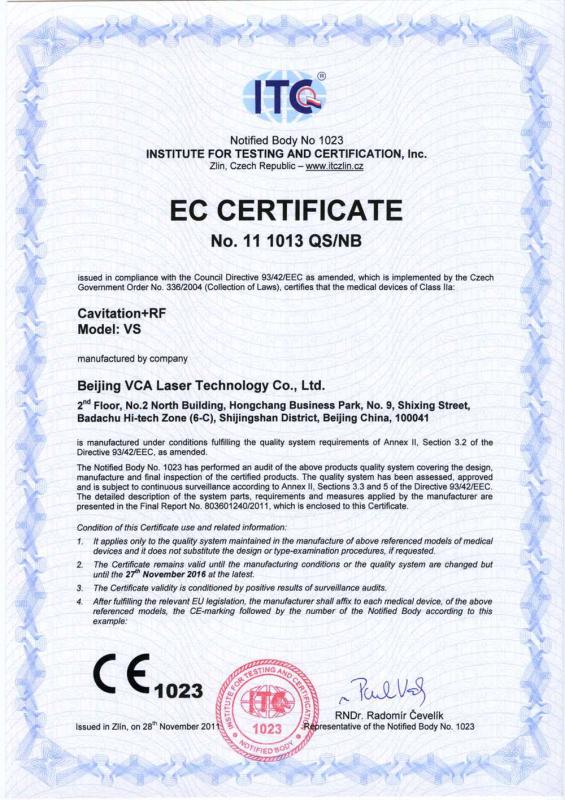 CE - Vca Laser Technology Inc.