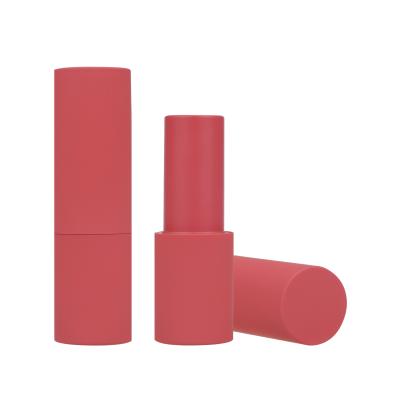 China Fashion high quality empty luxury soft rubber classic round lip tube magnetic lipstick case for sale