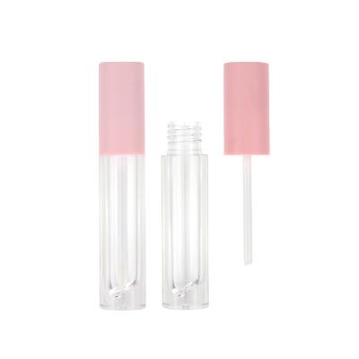 China Wholesale Trendy Fashion 4.5ml Bloompack Pink Classic Round Lip Gloss Tube Custom Empty Container for sale