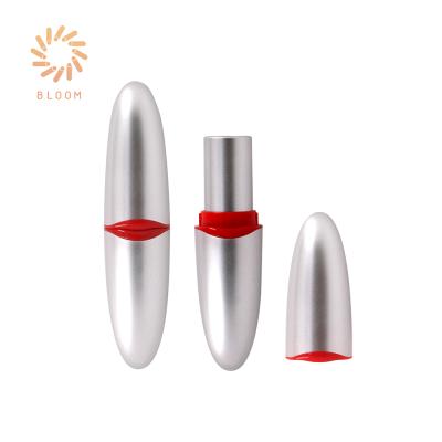 China Fashionable Lip Olive Plastic Oval Lipstick Tube Shaped Labiate Makeup Packaging Factory for sale