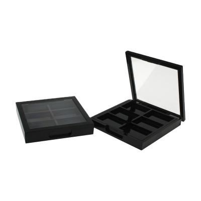 China Branded 6 Colors Empty Eyeshadow Case Square Lip Palette Eyeshadow Container Factory for sale