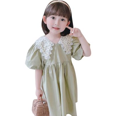 China Girls Washable Skirts Summer Dresses New Summer Princess Dresses Korean Style Puff Sleeve Dresses for sale